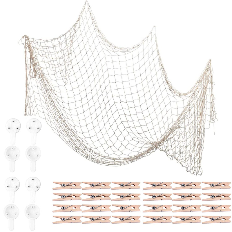 Fish Net for Home Photo Frame Wall Decorative Mediterranean Style