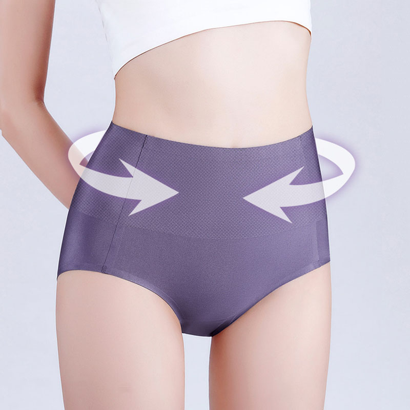 5PCS/Set High Waist Panty Underwear Women Plus Size Panties Cotton Crotch  Antibacterial Underwear Tummy Control Elastic Breathable Briefs