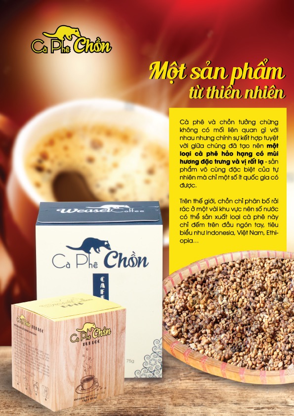 Cà phê chồn phin giấy (15 gói x 15g) + Bột kem pha cà phê 170g