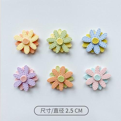 Nordic Wind Macaroon Stereo Flower Refrigerator Magnets Decorative Magnetic Stickers Photo Message Magnetic Stickers