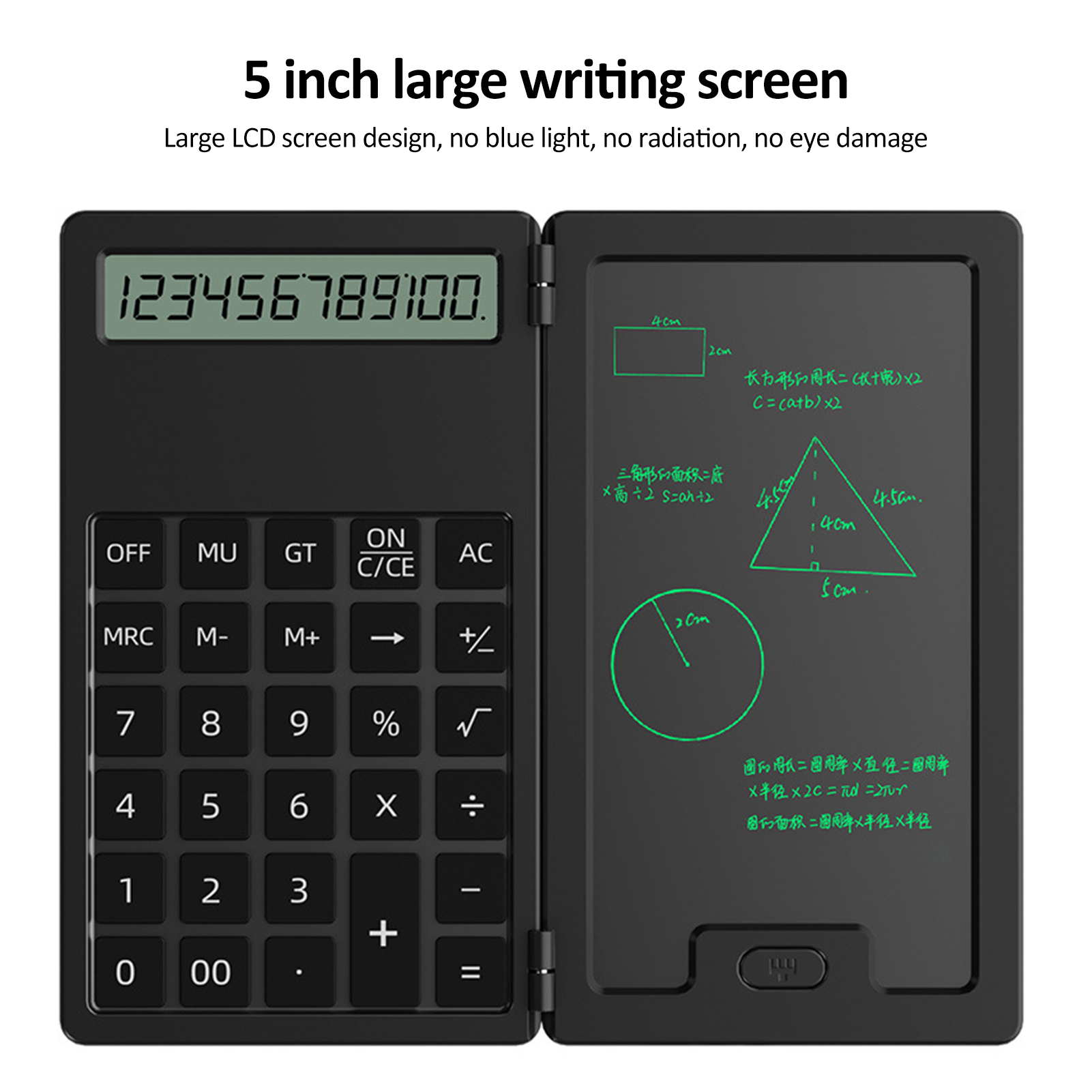 Goodbro Standard Function Calculator Multipurpose Scientific Calculator with Erasable Writing Board Ideal for Students Office Use Battery Powered 12 Digits Led Display School Supplies