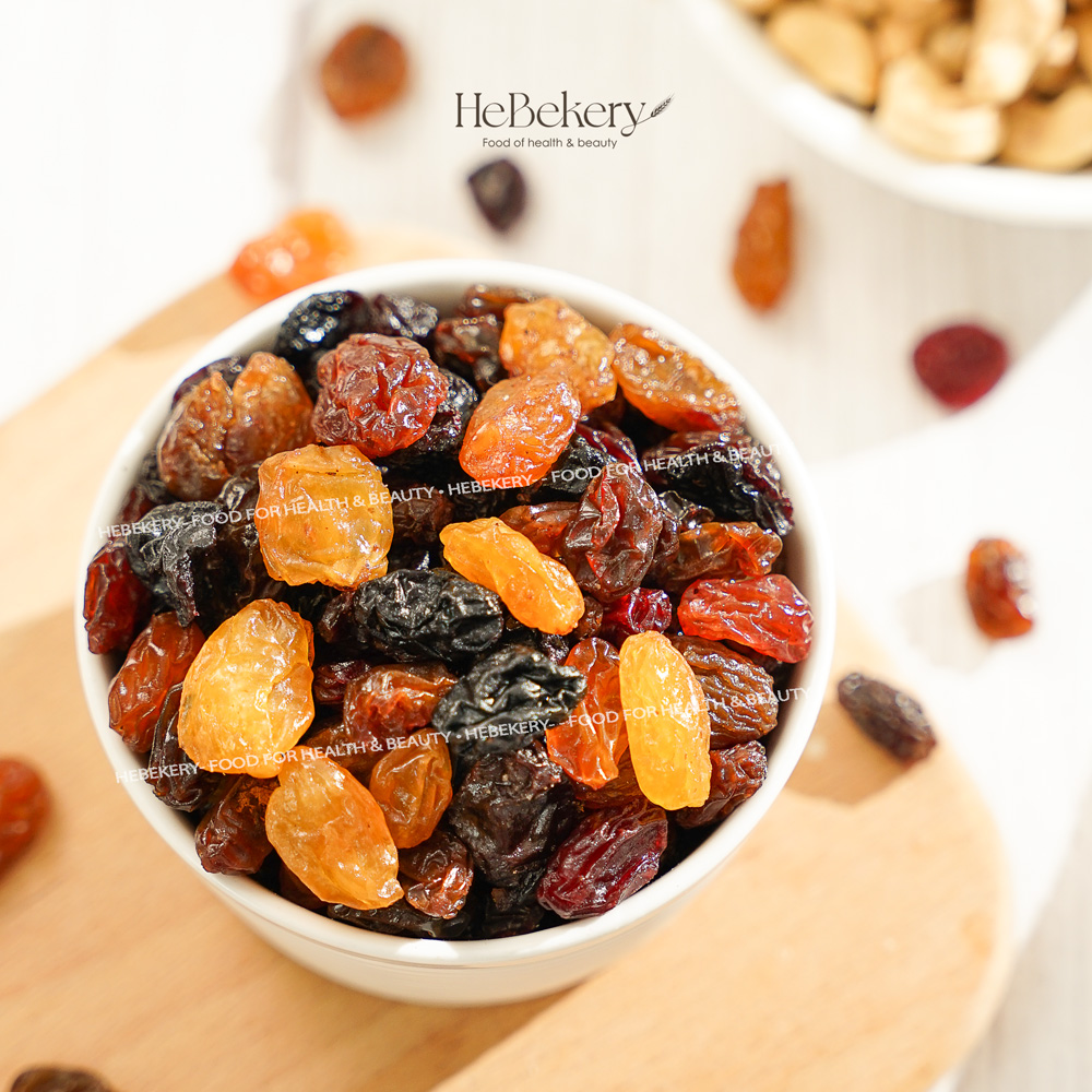 Nho Sấy Nhập Khẩu Chi Lê Mixed 3 Màu Không Hạt 𝐇𝐄𝐁𝐄𝐊𝐄𝐑𝐘 𝐛𝐲 𝐇𝐄𝐁𝐄