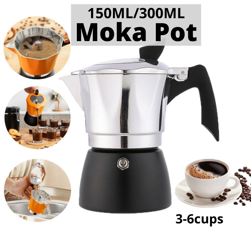 Stovetop Espresso Maker Moka Pot Manual Cuban Coffee Percolator Machine  Aluminum Espresso Greca Coffee Maker Brewer Percolator - AliExpress