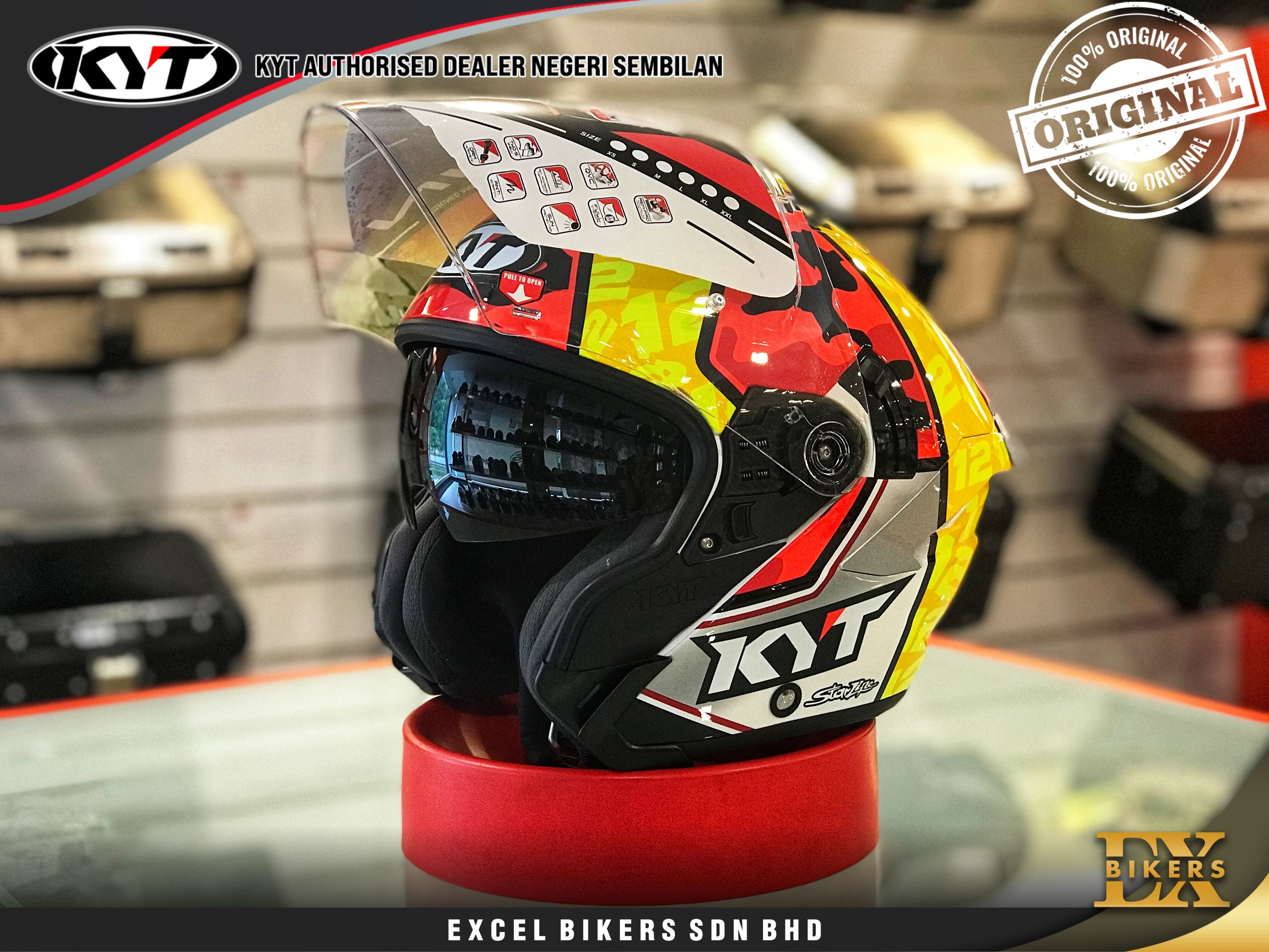 KYT NFJ XAVI FORES YELLOW/KYT NFJ/OPEN FACE HELMET/KYT HELMET