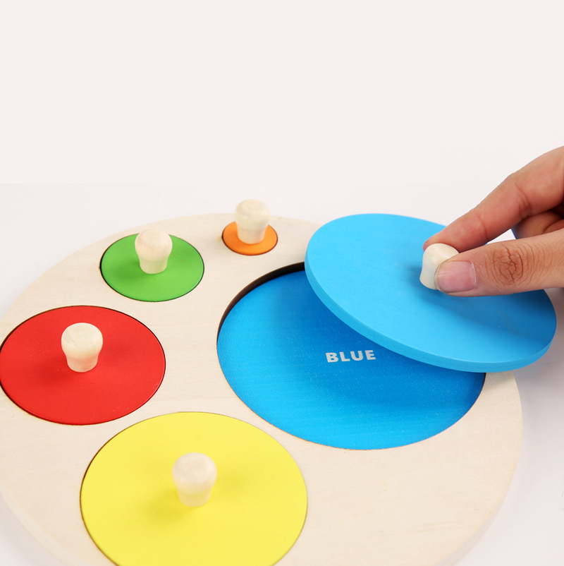 【Innovative design】Wooden Montessori Geometric Puzzle Peg Board,Early ...