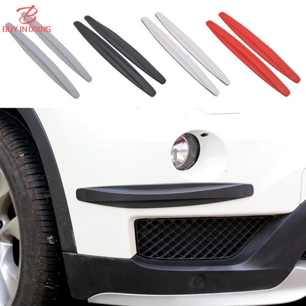 BC 2Pcs Car Bumper Protector Strip Guard Corner Protection Strips Scratch Protector Crash Blade Anti-collision Guard Lip Stickers