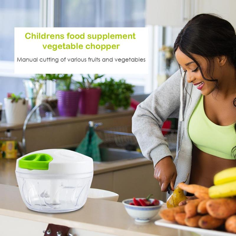 【High-quality】Hand Chopper Manual Rope Food Processor Silcer Shredder Salad Maker Garlic Press Onion Slicer Vegetable Fruit ter Kitchen Too. 