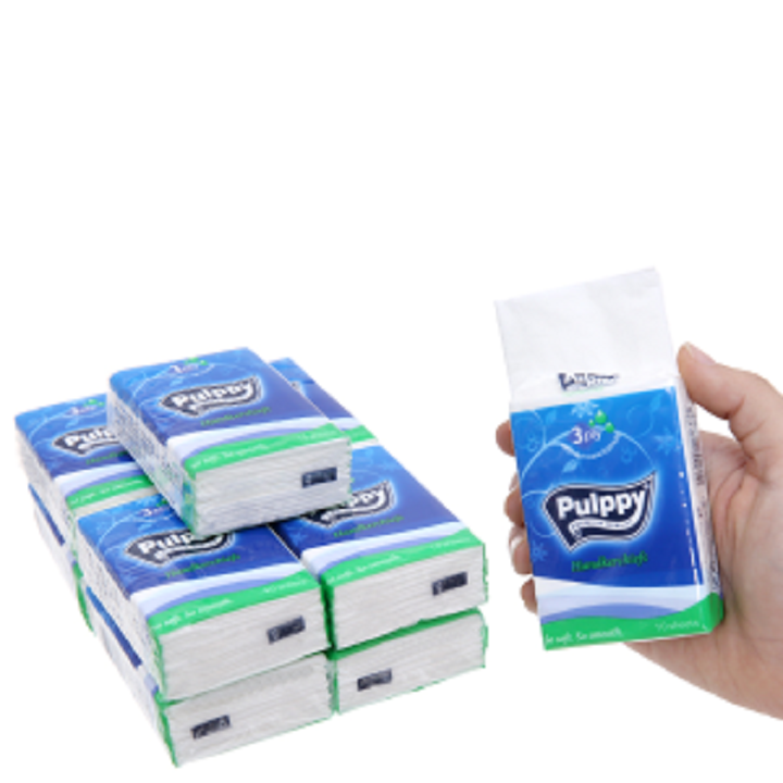 HCM - Lốc 10 gói giấy pulppy bỏ túi 3 lớp bỏ túi tiện dụng an toàn thumbnail