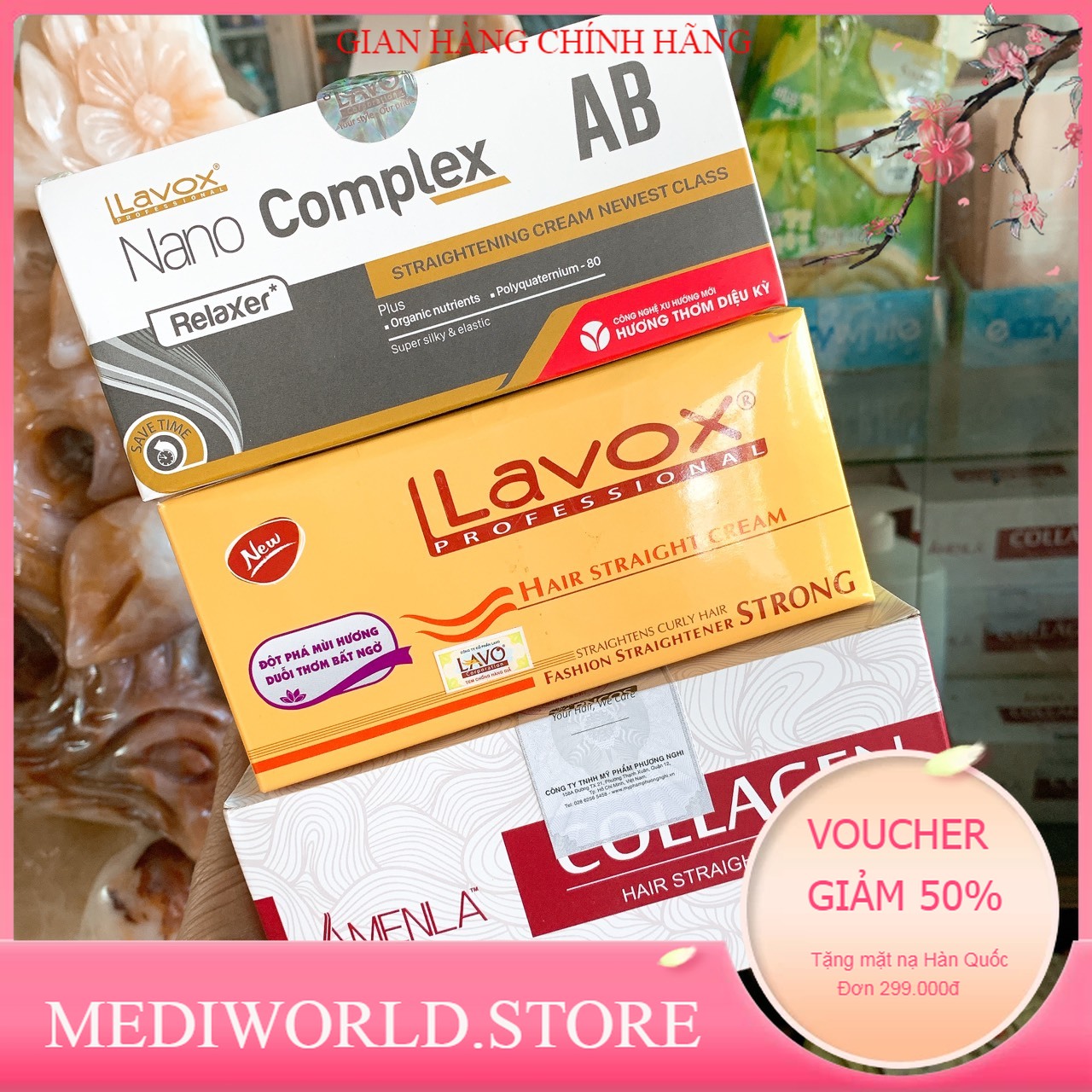 Thuốc duỗi tóc lavox 180mlx2