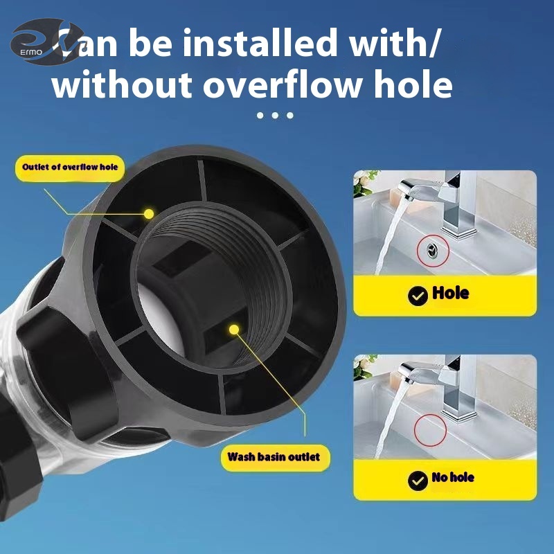 Horizontal and vertical universal washbasin sewer pipe surface, basin drainer, anti-odor drainage pipe, countertop, hand pool, leaking plug accessories
