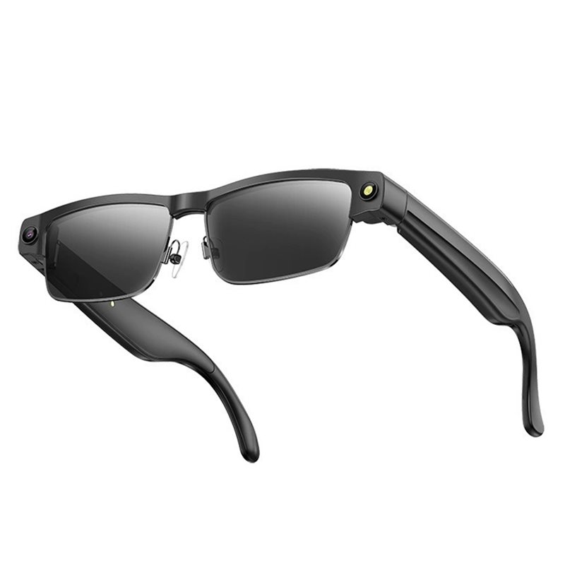 AI 4k Camera Smart Video Sound Recording Glasses Bluetooth Voice Call Music Translation Anti-Blue Light Smart Sunglasses
