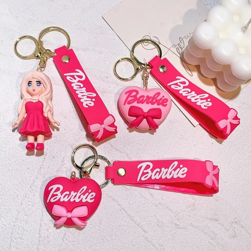 Móc Khóa Hình Búp Bê Barbie 3d Dễ Thương