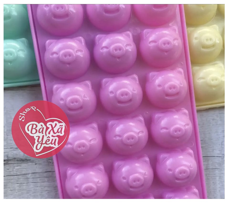 Combo 10 khuôn làm đá , thạch , rau câu hình heo