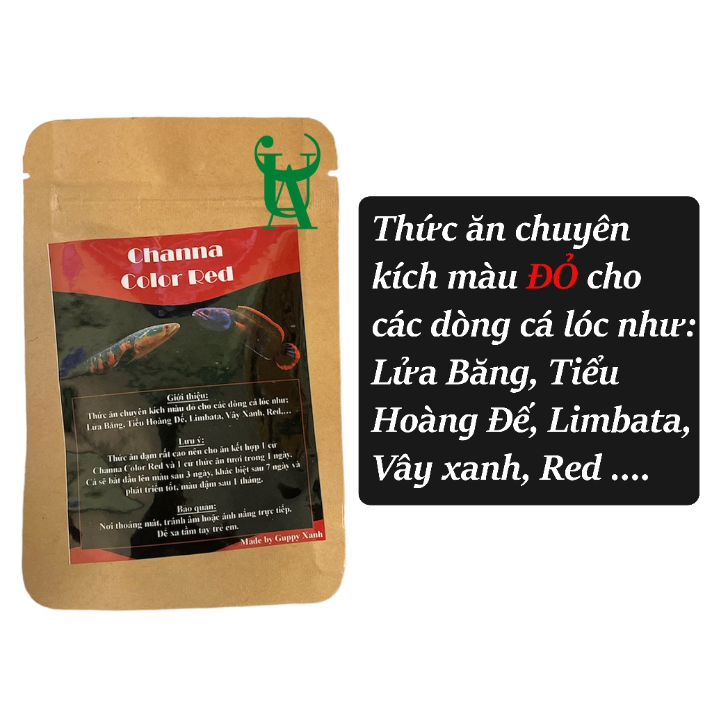 Thức ăn cám kích màu cho cá lóc