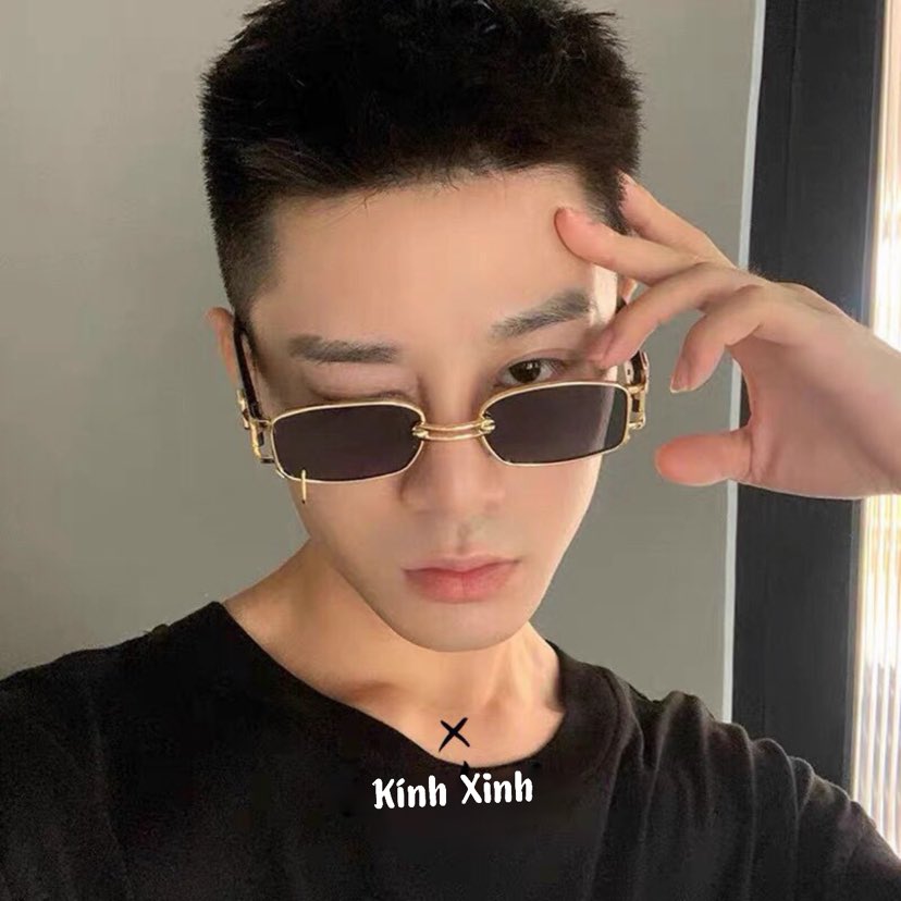 Kính râm mắt vuông gw002 nhỏ retro - hàng cao cấp