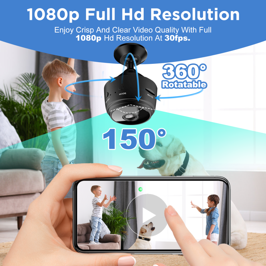 3PCS Camtrix Mini 1080p HD Wireless Security Camera, Mini Security Camera Outdoor,Camtrix Mini Security Camera,Wi-Fi Security Camera,Cameras For Home Security