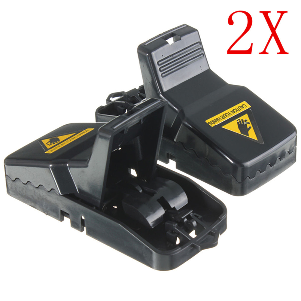 2Pcs Rat Traps Catching Heavy Duty Snap Mouse E Trap-Easy Set Bait Pest Catcher