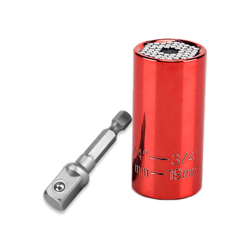 Ổ cắm đa năng cờ lê mô-men xoắn Bộ đầu Ratchet siêu tay áo tiện ích Bộ điều hợp khoan điện ma thuật Grip cờ lê chìa khóa đa chức năng