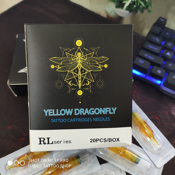 Kim xăm Pen 5RL đi nét Yellow Dragonfly ( hàng có sẵn )