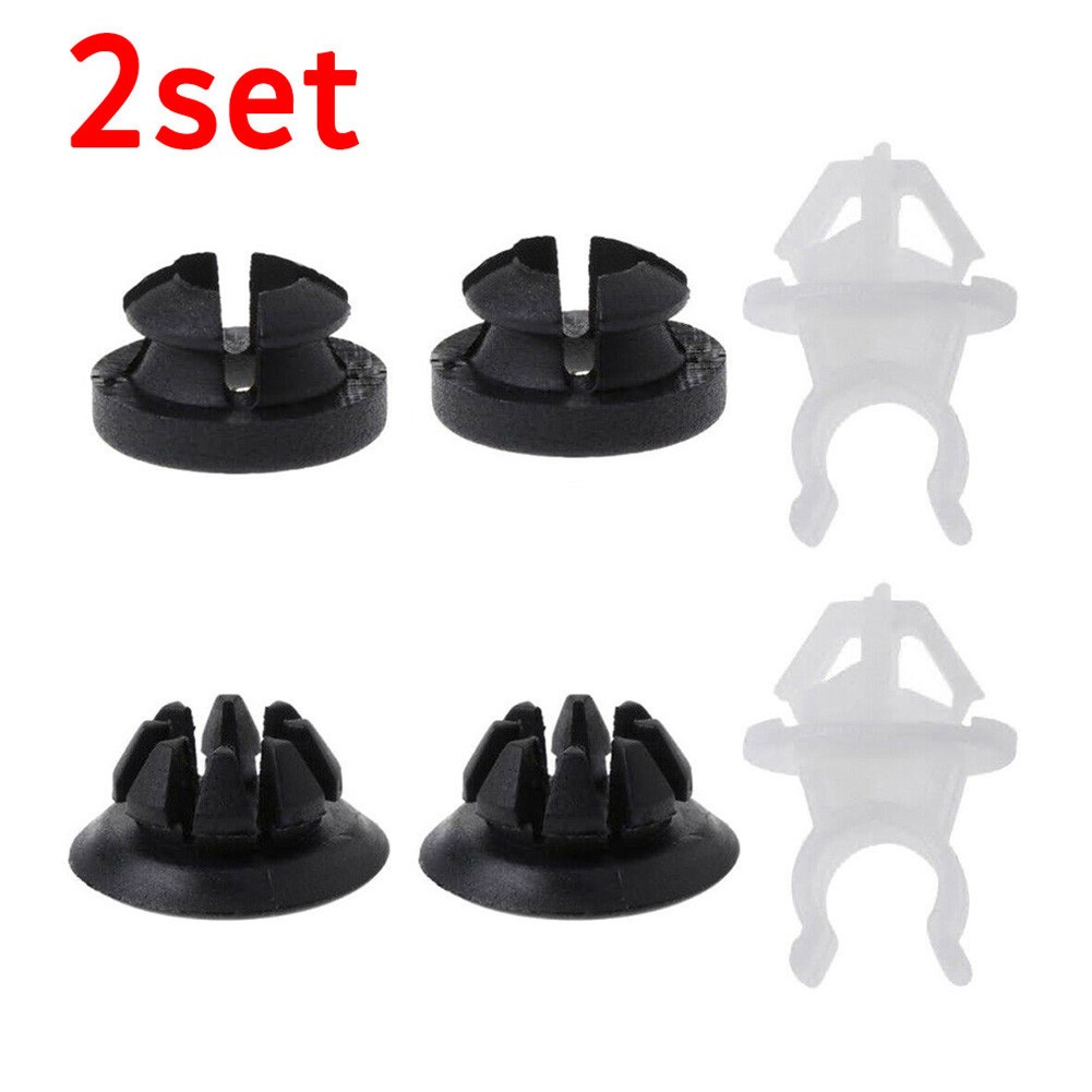 Practical Quality Durable Clip 6 Pcs Accessories Black+White Hood Plastic