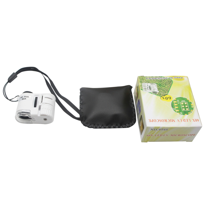 High-definition high-power microscope antique jade jewelry appraisal 60 times with LED light source lamp money detector magnifying glass