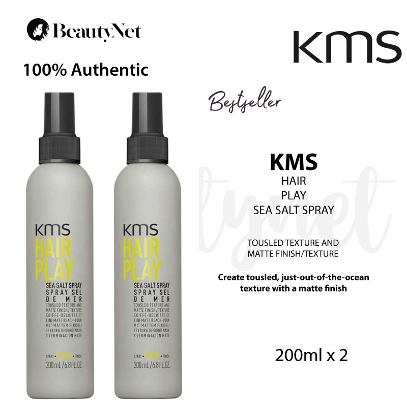 Bundle of 2] KMS California Hair Play Sea Salt Spray 2x200ml - Matte Finish  • Enhance Fullness & Waves • Made with Genuine Dead Sea Salt | Lazada  Singapore