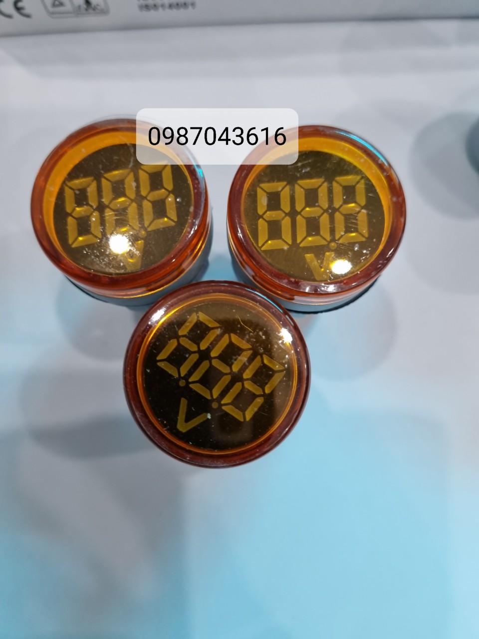 Đèn báo vôn đèn báo hiển thị điện áp phi 22mm