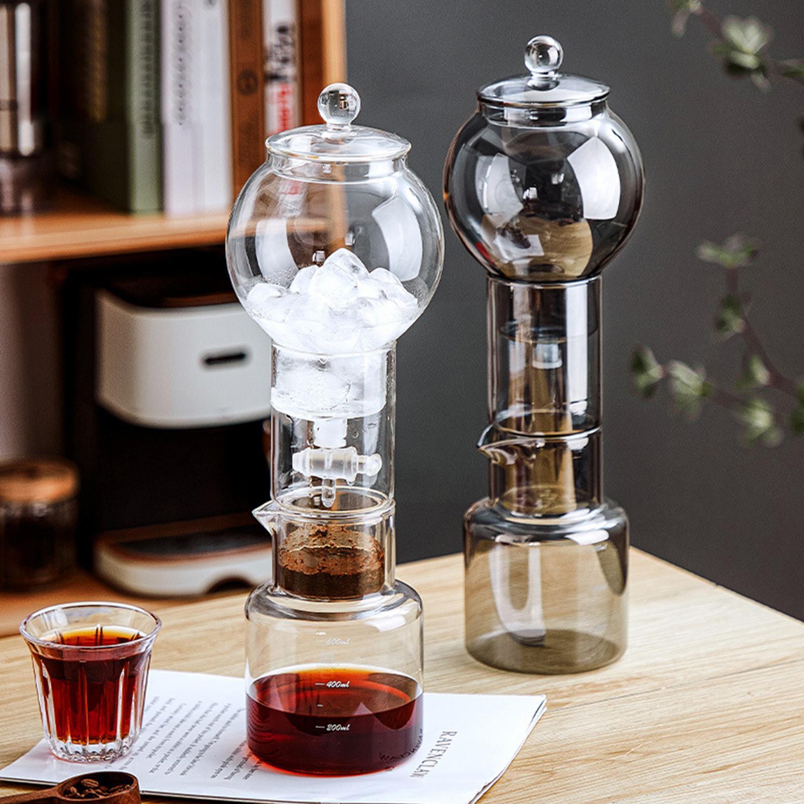600ML Máy pha cà phê nhỏ giọt cà phê Espresso thức uống pha lạnh tái sử dụng máy lọc Nồi công cụ Ice Glass percolator nhỏ giọt 에스프레소