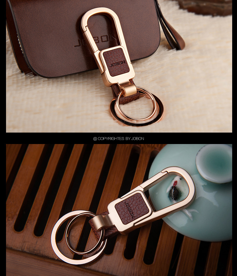 Móc Khóa Da Cao Cấp Jobon Car Keychain