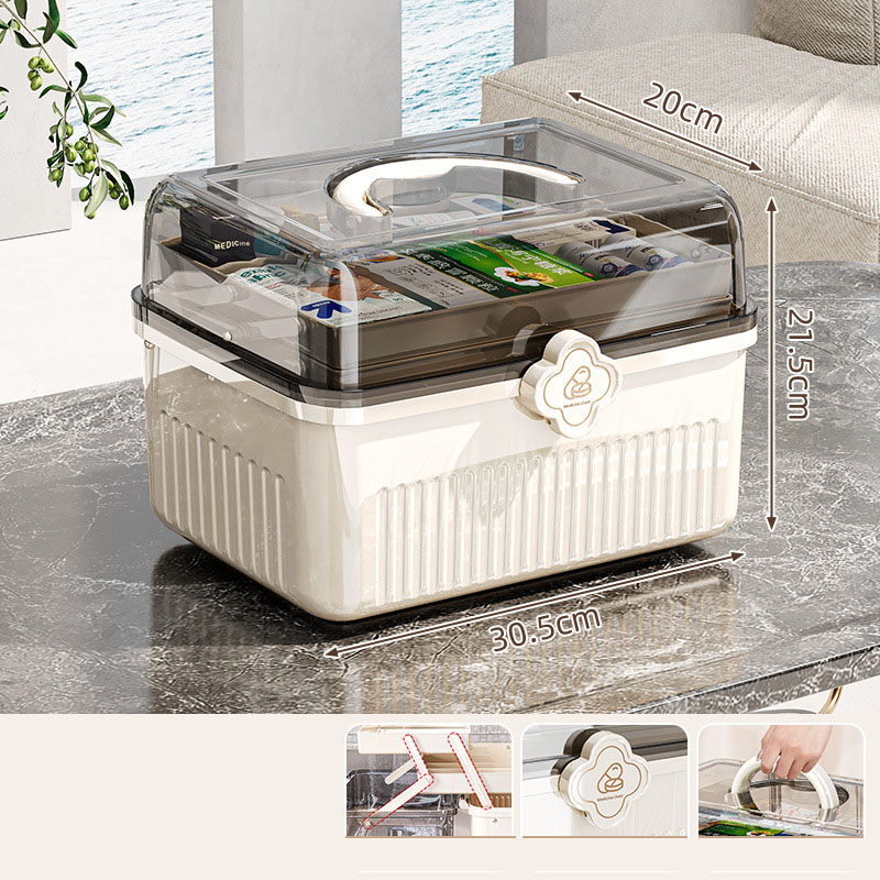 Medical box home large medicine storage box household large capacity medicine storage box medical first aid small medicine box