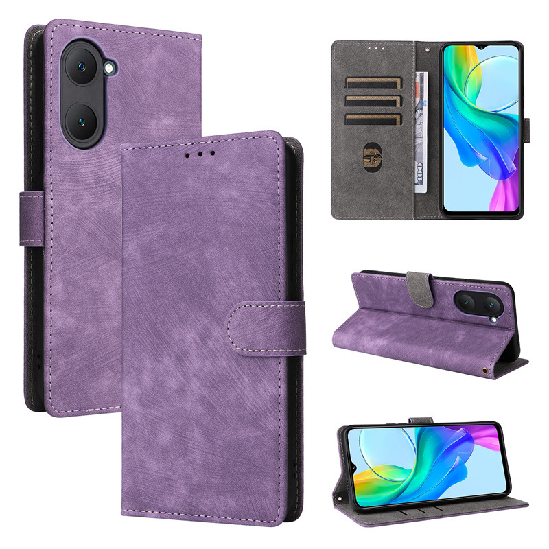 Vivo Y18e 4G/Y28S 5G Wallet Phone Case with RFID Blocking Credit Card Holder, PU Leather Flip Folio Case Wallet with Kickstand Protective Case.