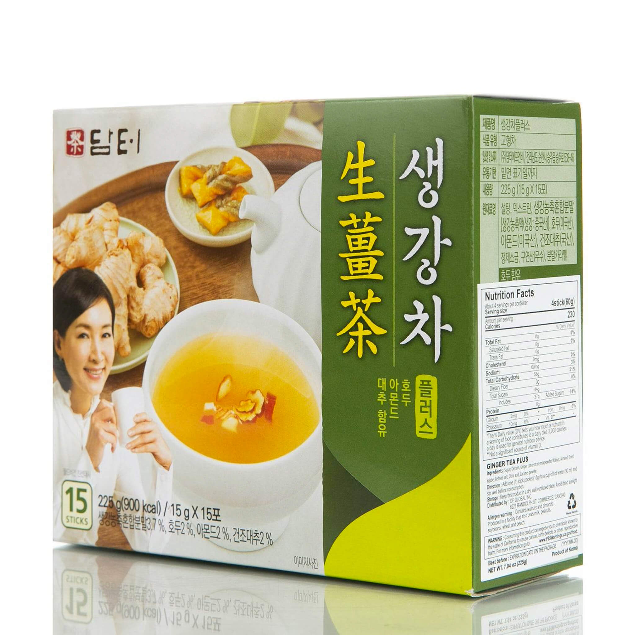 Trà gừng Damtuh Hàn Quốc 225g (15 gói)
