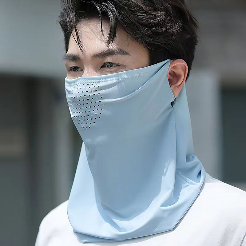 Summer Sunscreen Ice Silk Mask Neck UV Protection Face Cover Sunscreen Face Caps STARLITE. 