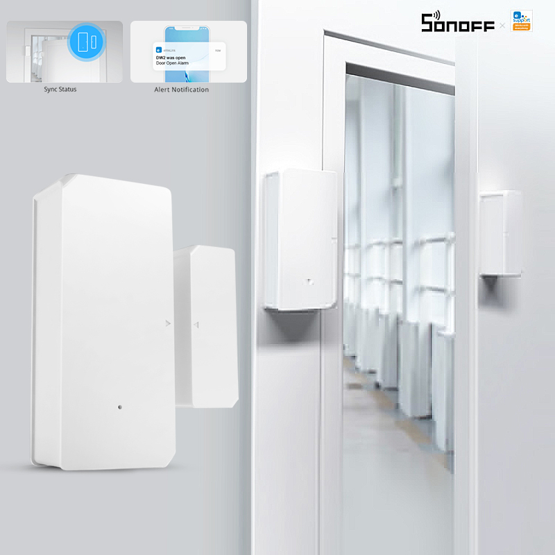 SONOFF Cảm Biến Cửa WiFi DW2 SONOFF DW2-Cảm Biến Cửa/Cửa Sổ Không Dây WiFi Tương Thích Với Cảm Biến Cửa Và Cửa Sổ Không Dây EWeLink SONOFF DW2