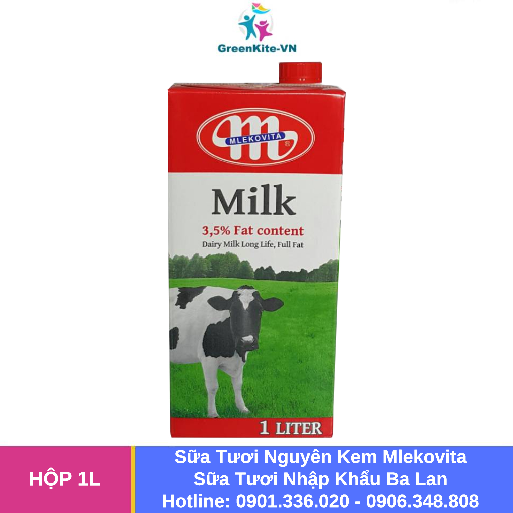 HCM1 Hộp Sữa Tươi Nguyên Kem Ba Lan MLEKOVITA 1L - Sữa Nhập Khẩu