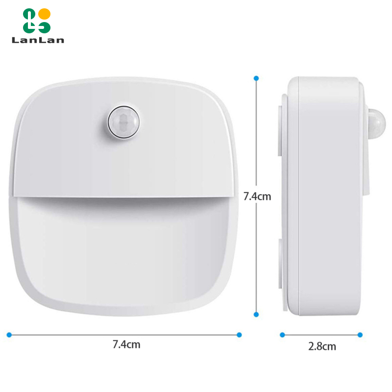 Lanlan Led Smart Night Light Wall Lamp Energy Saving Pir Motion Sensor Kitchen Cabinet Light Bedroom Bedside Lamp