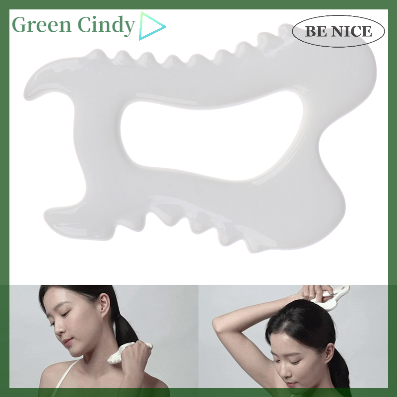 Gua Sha Ceramic Rectangle Shape Facial Body Massage Board Tool Portable