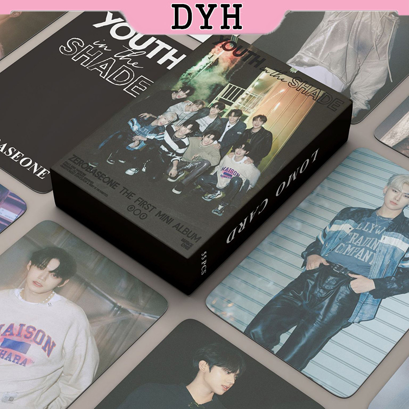 55pcs/box zerobaseone zb1 photocard youth in the shade album lomo card kpop postcard collection card