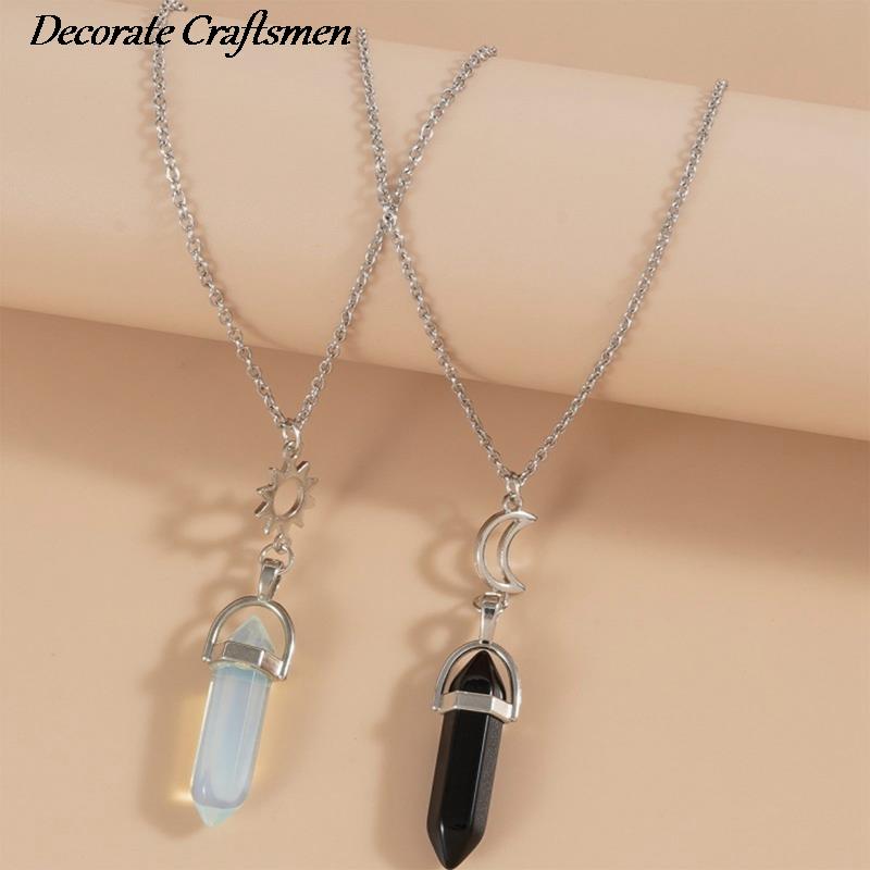 Yuanyan%201%20Pair%20Natural%20Quartz%20Crystal%20Hexagonal%20Column%20Heart%20Pendant%20Necklaces%20Moon%20Couple%20Necklace%20Valentine's%20Day%20Gift%20-%20Image%202