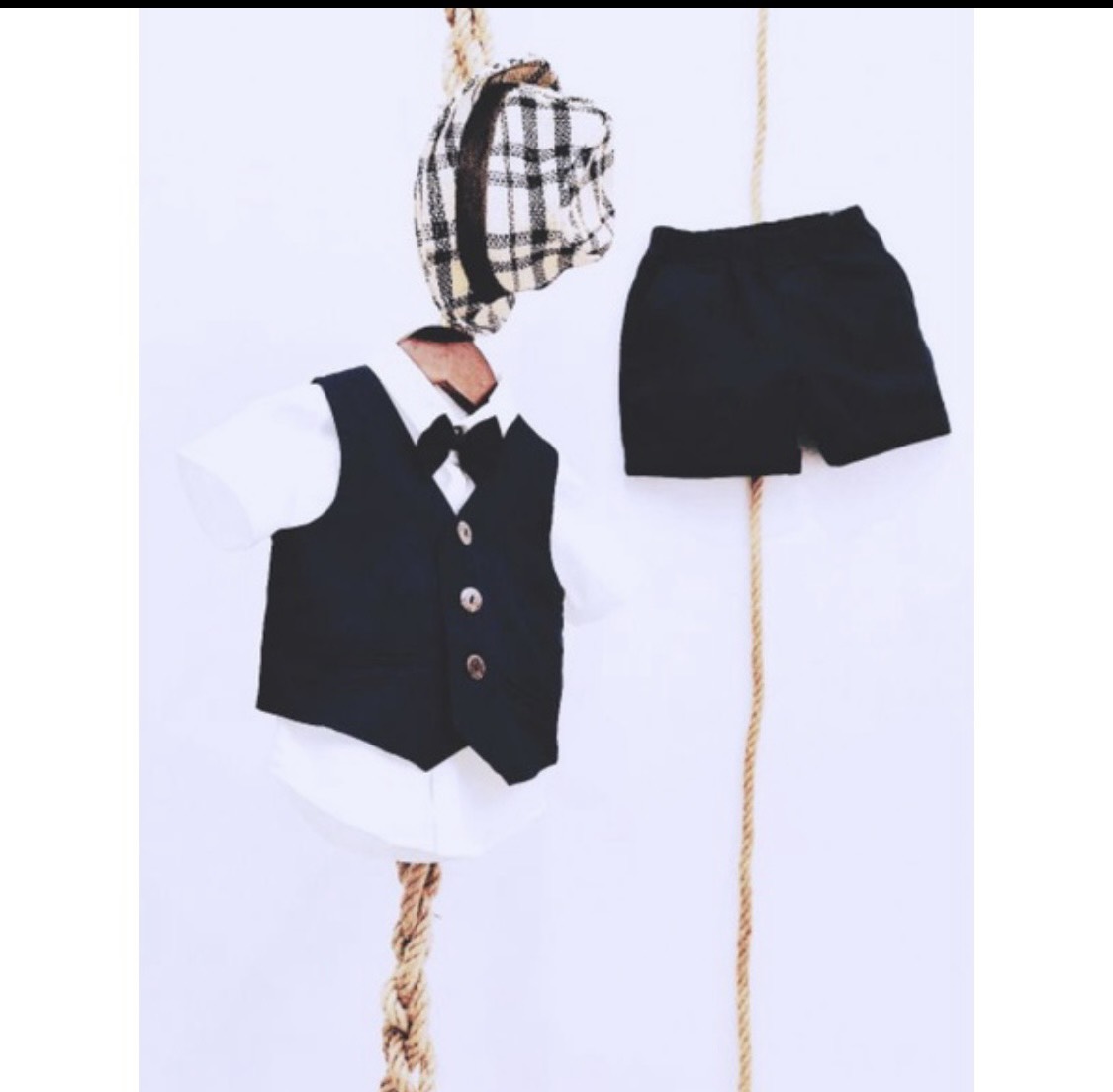 Bộ vest gile set công tử yếm cho bé trai