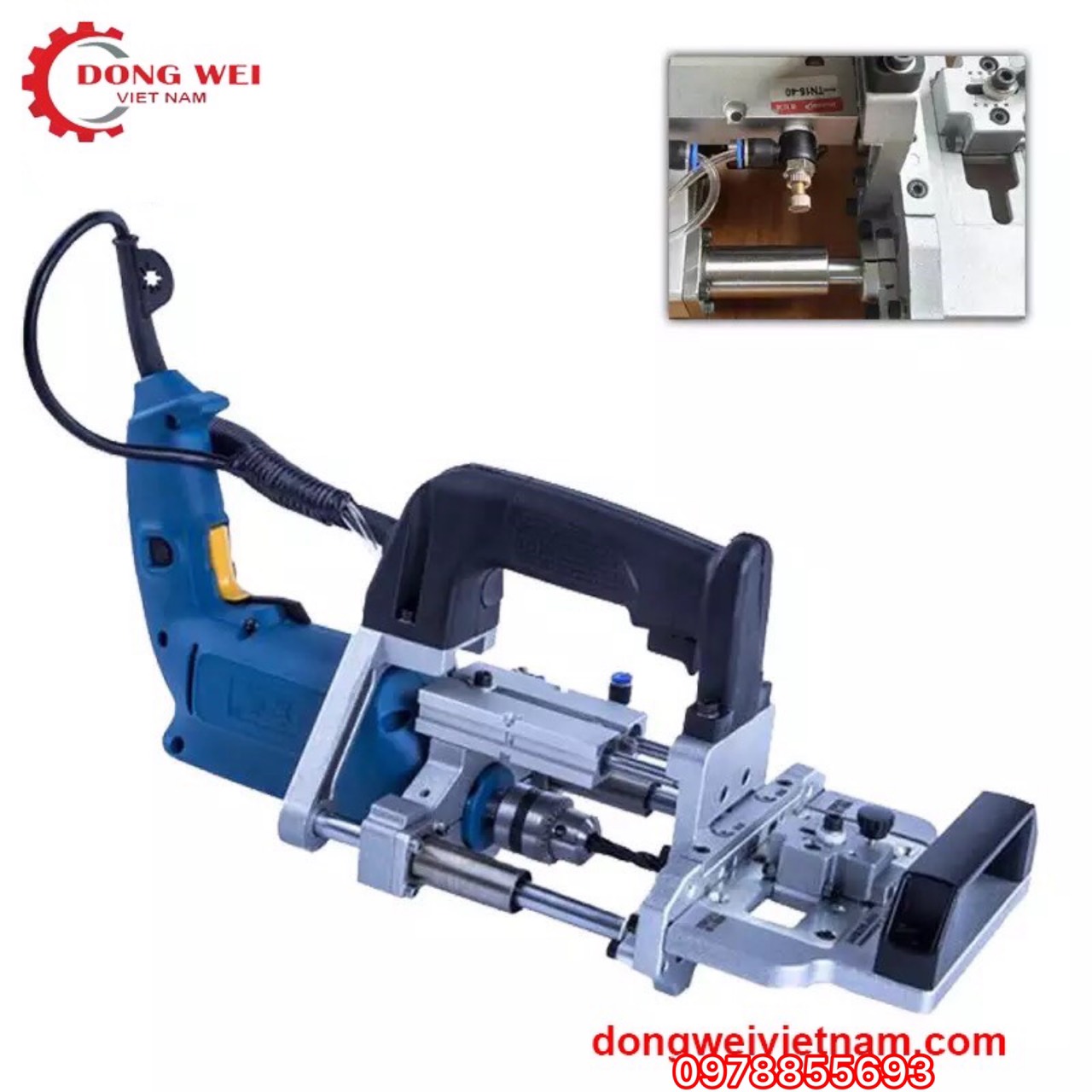 Máy khoan liên kết chốt cam gỗ cầm tay