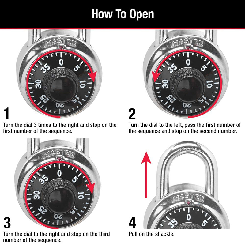 KIPRUN Digit Combination Code Rotary Padlock Round Dial Number Luggage Suitcase Security Locker Suitcase Drawer Cabinet Swing Lock