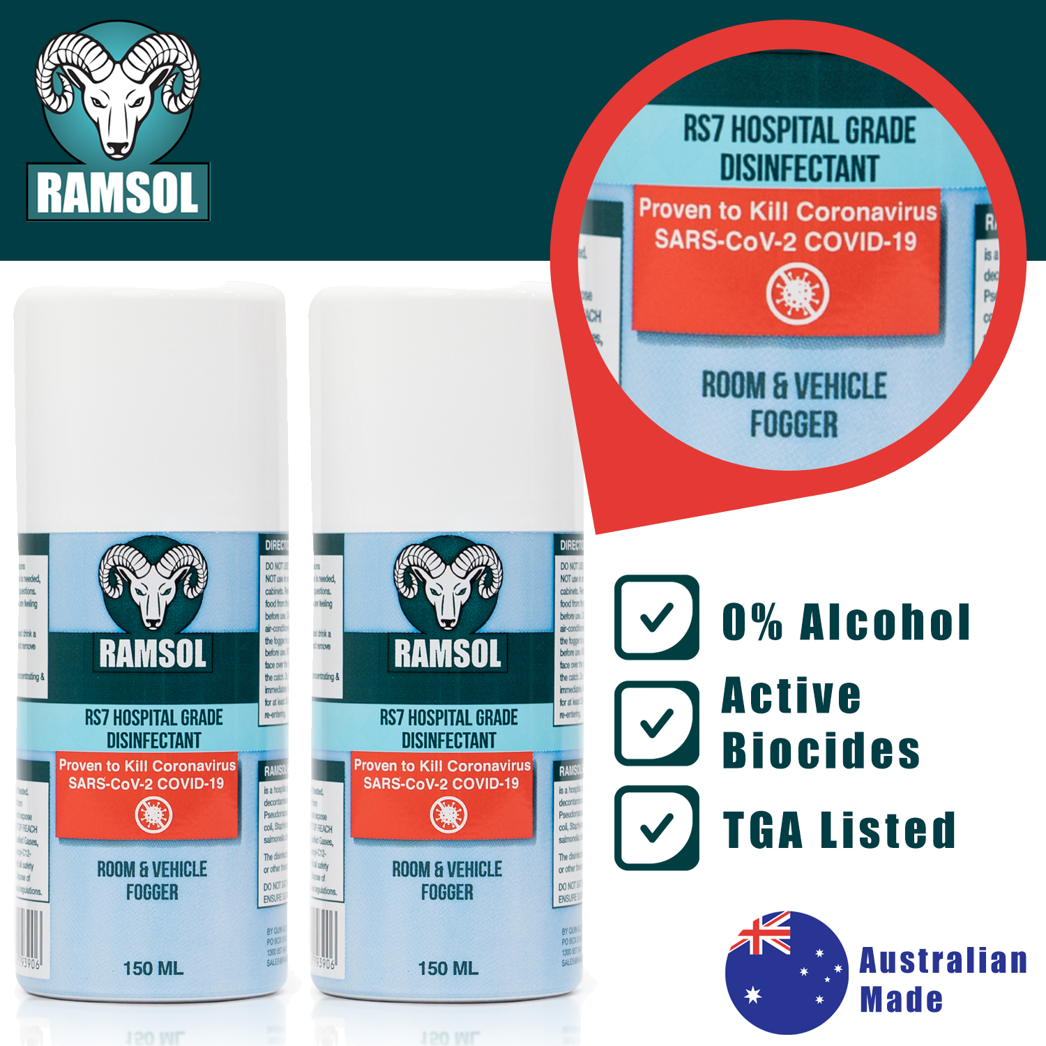 Ramsol RS7 Hospital Grade Disinfectant Fogger Proven to Kill
