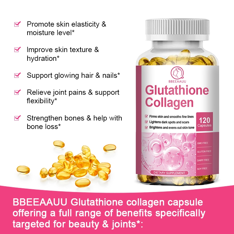 BBEEAAUU Glutathione Collagen Capsules WIth Vitamin C for Anti-aging and  boosts immune system 120pcs | Lazada PH