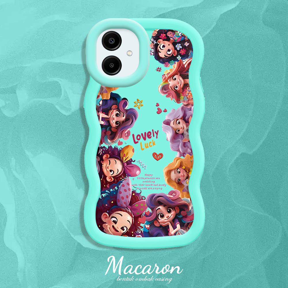 BILI for Samsung A06 Back Cover Lovely Princess Pattern Design Wavy ...