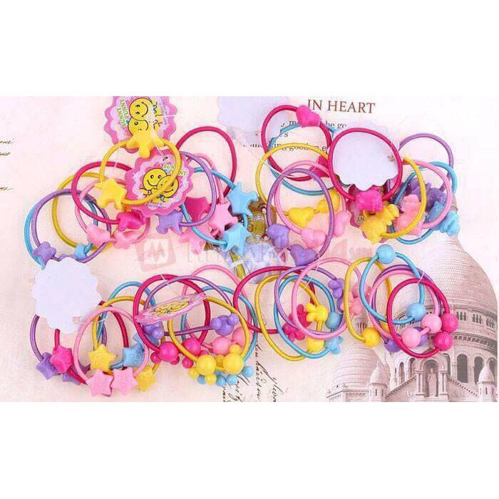 Set 50 Dây Buộc Tóc Dễ Thương Cho Bé Gái