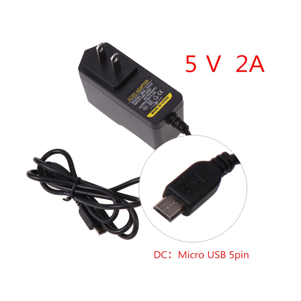 AC To DC 5V 2A Power Adapter Charger Supply US Plug Micro USB Charger Power Adapter Overload Protection for Windows Android Tablet PC