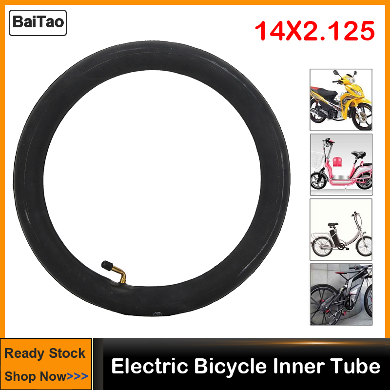 Electric Bicycle Butyl Rubber Inner Tube with Metal Bent Valve Ebike