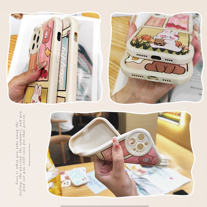 Dirt-resistant%20Back%20Cover%20Phone%20Case%20For%20VIVO%20Y53S%205G/IQOO%20Z5X/T1X%20funny%20leather%20Waterproof%20personality%20heat%20dissipation%20-%20Image%202