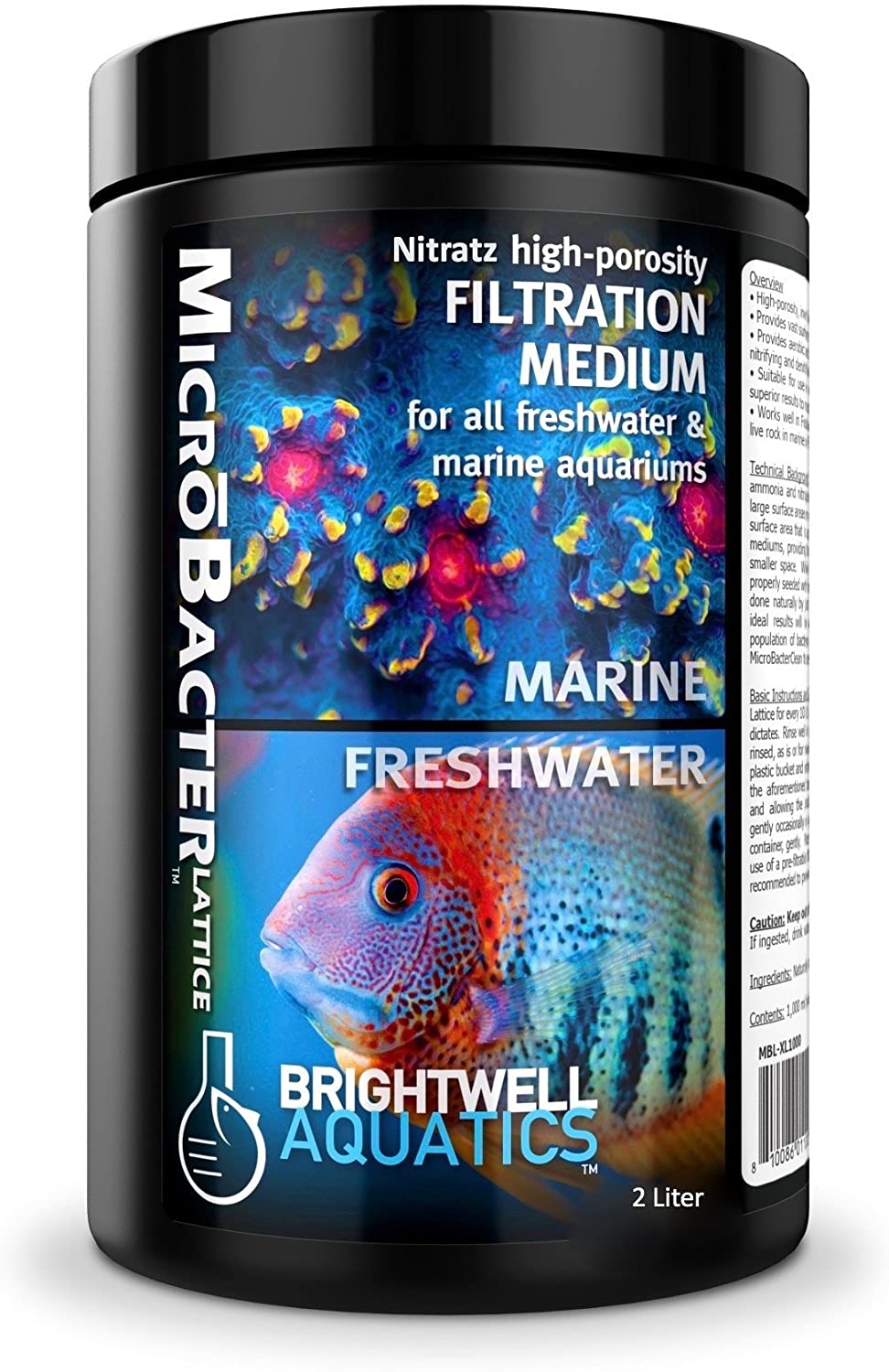 Brightwell Aquatics - MicroBacter Lattice Nitratz - Vật liệu lọc khử NO3 & PO4 thumbnail